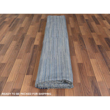 Load image into Gallery viewer, 12&#39;1&quot;x15&#39; Hand Woven Flat Weave Kilim Pure Nomadic Stripe Design Wool Reversible Over Size Oriental Rug FWR360642