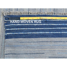 Load image into Gallery viewer, 12&#39;1&quot;x15&#39; Hand Woven Flat Weave Kilim Pure Nomadic Stripe Design Wool Reversible Over Size Oriental Rug FWR360642