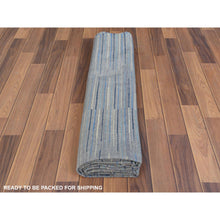 Load image into Gallery viewer, 6&#39;1&quot;x9&#39;1&quot; Hand Woven Flat Weave Kilim Organic Nomadic Stripe Design Wool Reversible Oriental Rug FWR360654