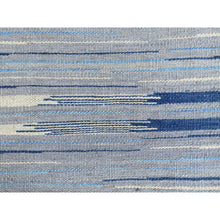 Load image into Gallery viewer, 9&#39;6&quot;&#39;x12&#39; Hand Woven Nomadic Stripe Design Flat Weave Kilim Organic Wool Reversible Oriental Rug FWR360678