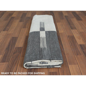 8'5"x10'1" Flat Weave  Kilim Pure Wool Hand Woven Reversible Oriental Avant-garde Stripe Design Rug FWR360720