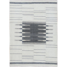 Load image into Gallery viewer, 6&#39;5&quot;x9&#39; Avant-Garde Stripe Design Flat Weave Kilim Pure Wool Reversible Hand Woven Oriental Rug FWR360738