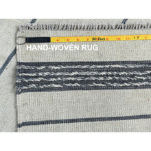 Load image into Gallery viewer, 6&#39;5&quot;x9&#39; Avant-Garde Stripe Design Flat Weave Kilim Pure Wool Reversible Hand Woven Oriental Rug FWR360738