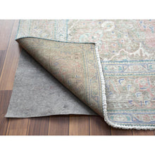 Load image into Gallery viewer, 6&#39;2&quot;x9&#39;7&quot; Red Clean Natural Wool Shabby Chic Distressed Old Persian Tabriz Medallion Design Hand Knotted Oriental Rug FWR361116
