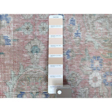 Load image into Gallery viewer, 6&#39;2&quot;x9&#39;7&quot; Red Clean Natural Wool Shabby Chic Distressed Old Persian Tabriz Medallion Design Hand Knotted Oriental Rug FWR361116