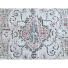 Load image into Gallery viewer, 6&#39;4&quot;x9&#39;6&quot; Red Clean Natural Wool Bohemian Distressed Old Persian Tabriz Medallion Design Hand Knotted Oriental Rug
FWR361122