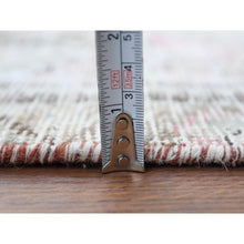 Load image into Gallery viewer, 6&#39;4&quot;x9&#39;6&quot; Red Clean Natural Wool Bohemian Distressed Old Persian Tabriz Medallion Design Hand Knotted Oriental Rug FWR361122