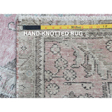 Load image into Gallery viewer, 6&#39;4&quot;x9&#39;6&quot; Red Clean Natural Wool Bohemian Distressed Old Persian Tabriz Medallion Design Hand Knotted Oriental Rug
FWR361122