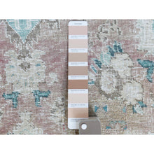 Load image into Gallery viewer, 5&#39;10&quot;x9&#39;5&quot; Red Clean Pure Wool Bohemian Worn Down Vintage Look Persian Tabriz Medallion Design Distressed Hand Knotted Oriental Rug FWR361158