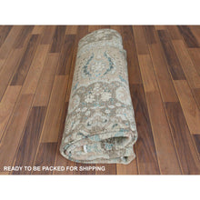 Load image into Gallery viewer, 5&#39;10&quot;x9&#39;5&quot; Red Clean Pure Wool Bohemian Worn Down Vintage Look Persian Tabriz Medallion Design Distressed Hand Knotted Oriental Rug FWR361158