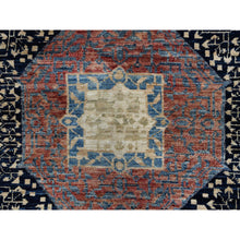 Load image into Gallery viewer, 11&#39;9&quot;x14&#39;3&quot; Oversized Ivory Shiny Wool Super Fine Peshawar Mamluk Design with Denser Weave Even Pile Hand Knotted Oriental Rug FWR361692