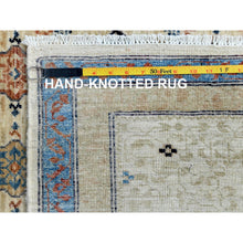 Load image into Gallery viewer, 11&#39;9&quot;x14&#39;3&quot; Oversized Ivory Shiny Wool Super Fine Peshawar Mamluk Design with Denser Weave Even Pile Hand Knotted Oriental Rug FWR361692