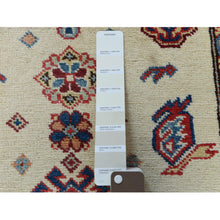 Load image into Gallery viewer, 2&#39;8&quot;x9&#39;8&quot; Ivory Geometric Design Special Kazak Hand Knotted Pure Wool Oriental Runner Rug FWR364350
