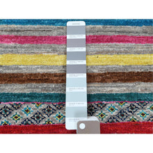 Load image into Gallery viewer, 2&#39;9&quot;x9&#39;9&quot; Super Kazak With Pop Of Various Colors Khorjin Design Glimmery Wool Hand Knotted Oriental Runner Rug FWR365058