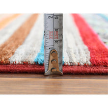 Load image into Gallery viewer, 2&#39;9&quot;x9&#39;9&quot; Super Kazak With Pop Of Various Colors Khorjin Design Glimmery Wool Hand Knotted Oriental Runner Rug FWR365058