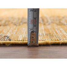Load image into Gallery viewer, 6&#39;1&quot;x9&#39;6&quot; Semi Antique Orange Cast Persian Tabriz With Open Field Design Hand Knotted Distressed Look Clean Organic Wool Oriental Rug FWR365442