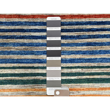 Load image into Gallery viewer, 8&#39;5&quot;x10&quot; Hand Knotted Taupe Super Kazak With Colorful Tassels Khorjin Design Natural Wool Oriental Rug FWR366774