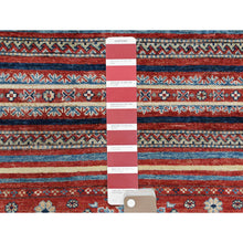 Load image into Gallery viewer, 9&#39;10&quot;x13&#39;5&quot; Terracotta Red Super Kazak Khorjin Design Hand Knotted Organic Wool Oriental Rug FWR366780