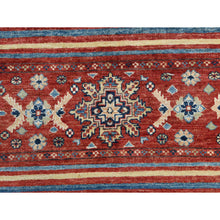 Load image into Gallery viewer, 9&#39;10&quot;x13&#39;5&quot; Terracotta Red Super Kazak Khorjin Design Hand Knotted Organic Wool Oriental Rug FWR366780