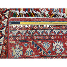 Load image into Gallery viewer, 9&#39;10&quot;x13&#39;5&quot; Terracotta Red Super Kazak Khorjin Design Hand Knotted Organic Wool Oriental Rug FWR366780