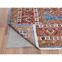 Load image into Gallery viewer, 9&#39;2&quot;x11&#39;10&quot; Denim Blue Caucasian Design Super Kazak Soft Organic Wool Hand Knotted Oriental Rug FWR366882
