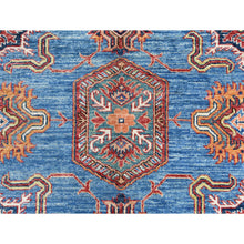 Load image into Gallery viewer, 9&#39;2&quot;x11&#39;10&quot; Denim Blue Caucasian Design Super Kazak Soft Organic Wool Hand Knotted Oriental Rug FWR366882