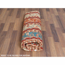 Load image into Gallery viewer, 6&#39;2&quot;x8&#39;8&quot; Colorful Super Kazak With Shawl Design Hand Knotted Vibrant Pure Wool Oriental Rug FWR366936