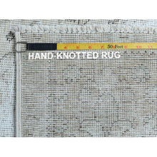 Load image into Gallery viewer, 9&#39;8&quot;x12&#39;6&quot; Pure Wool Persian Tabriz Vintage Clean with Some Parts of Wear Beautiful Herbal Wash Ivory Hand Knotted Oriental Rug FWR367296