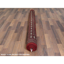 Load image into Gallery viewer, 5&#39;1&quot;x7&#39;6&quot; 250 Kpsi Silky Wool Denser Weave Hand Knotted Super Bokara Deep Rich Red Oriental Rug FWR368274
