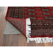 Load image into Gallery viewer, 5&#39;1&quot;x7&#39;9&quot; Deep And Saturated Red Hand Knotted Super Bokara 250 Kpsi Denser Weave Silky Wool Oriental Rug FWR368280
