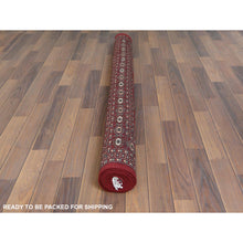 Load image into Gallery viewer, 5&#39;1&quot;x7&#39;9&quot; Deep And Saturated Red Hand Knotted Super Bokara 250 Kpsi Denser Weave Silky Wool Oriental Rug FWR368280