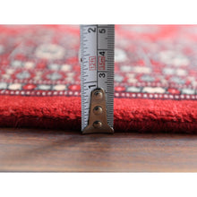 Load image into Gallery viewer, 5&#39;1&quot;x7&#39;9&quot; Deep And Saturated Red Hand Knotted Super Bokara 250 Kpsi Denser Weave Silky Wool Oriental Rug FWR368280
