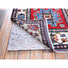 Load image into Gallery viewer, 2&#39;8&quot;x8&#39;2&quot; Crimson Red, Colorful Afghan Ersari With Turkish Knot, Caucasian Design Revival, Vegetable Dyes, Densely Woven, Hand Knotted, Soft Wool, Runner, Oriental Rug FWR3684