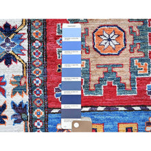 Load image into Gallery viewer, 2&#39;8&quot;x8&#39;2&quot; Crimson Red, Colorful Afghan Ersari With Turkish Knot, Caucasian Design Revival, Vegetable Dyes, Densely Woven, Hand Knotted, Soft Wool, Runner, Oriental Rug FWR3684