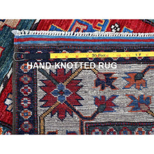 Load image into Gallery viewer, 2&#39;8&quot;x8&#39;2&quot; Crimson Red, Colorful Afghan Ersari With Turkish Knot, Caucasian Design Revival, Vegetable Dyes, Densely Woven, Hand Knotted, Soft Wool, Runner, Oriental Rug FWR3684