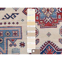 Load image into Gallery viewer, 9&#39;1&quot;x11&#39;7&quot; Hand Knotted, Ivory, Caucasian Design, Afghan Special Kazak With Soft Colors, Natural Wool, Oriental Rug FWR369192