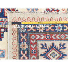 Load image into Gallery viewer, 9&#39;1&quot;x11&#39;7&quot; Hand Knotted, Ivory, Caucasian Design, Afghan Special Kazak With Soft Colors, Natural Wool, Oriental Rug FWR369192