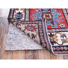 Load image into Gallery viewer, 2&#39;9&quot;x9&#39;8&quot; Ajax Red, Colorful Afghan Ersari With Turkish Knot, Caucasian Design Revival, Vegetable Dyes, Densely Woven, Soft Wool, Hand Knotted, Runner, Oriental Rug FWR3690