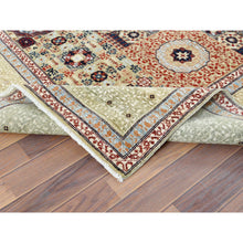 Load image into Gallery viewer, 8&#39;2&quot;x10&#39; Light Green, Shiny Wool, Hand Knotted, Super Fine Peshawar With Mamluk Design, Dense Weave, 200 Kpsi, Natural Dyes, Oriental Rug FWR369810