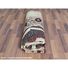 Load image into Gallery viewer, 8&#39;2&quot;x10&#39; Light Green, Shiny Wool, Hand Knotted, Super Fine Peshawar With Mamluk Design, Dense Weave, 200 Kpsi, Natural Dyes, Oriental Rug FWR369810