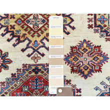 Load image into Gallery viewer, 8&#39;8&quot;x11&#39;10&quot; Hand Knotted Ivory Afghan Super Kazak With Geometric Design Shiny Wool Oriental Rug FWR369912
