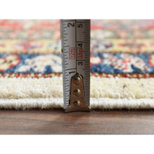 Load image into Gallery viewer, 8&#39;8&quot;x11&#39;10&quot; Hand Knotted Ivory Afghan Super Kazak With Geometric Design Shiny Wool Oriental Rug FWR369912