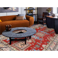 Load image into Gallery viewer, 6&#39;x9&#39; Hand Knotted Rich Red Afghan Super Kazak With Large Medallions Design Pure Wool Oriental Rug FWR369942