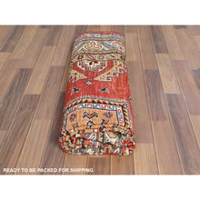 Load image into Gallery viewer, 6&#39;x9&#39; Hand Knotted Rich Red Afghan Super Kazak With Large Medallions Design Pure Wool Oriental Rug FWR369942