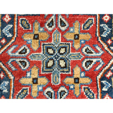Load image into Gallery viewer, 8&#39;x8&#39; Taupe, Afghan Special Kazak With Caucasian Star Design, Hand Knotted, Round, Natural Wool, Oriental Rug FWR370068