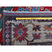 Load image into Gallery viewer, 2&#39;8&quot;x8&#39;3&quot; Berry Red, Hand Knotted, Colorful Afghan Ersari With Turkish Knot, Caucasian Design Revival, Vegetable Dyes, Densely Woven, Soft Wool, Runner, Oriental Rug FWR3696