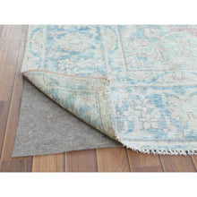 Load image into Gallery viewer, 8&#39;1&quot;x12&#39; Faded Champagne, Distressed Look, Vintage, Persian Kerman, Worn Wool, Shaved Down, Hand Knotted Oriental Rug FWR370242