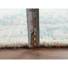 Load image into Gallery viewer, 8&#39;1&quot;x12&#39; Faded Champagne, Distressed Look, Vintage, Persian Kerman, Worn Wool, Shaved Down, Hand Knotted Oriental Rug FWR370242