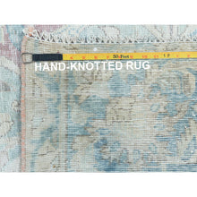 Load image into Gallery viewer, 8&#39;1&quot;x12&#39; Faded Champagne, Distressed Look, Vintage, Persian Kerman, Worn Wool, Shaved Down, Hand Knotted Oriental Rug FWR370242