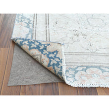 Load image into Gallery viewer, 8&#39;3&quot;x11&#39;1&quot; Hand Knotted, Ivory, Vintage, Persian Kerman, Distressed Look, Worn Wool, Shaved Down, Oriental Rug FWR370248